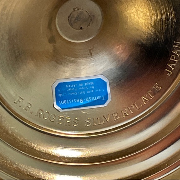 Pair of 3 1/2” VINTAGE F B ROGERS SILVER PLATE CANDLE HOLDERS Gold Tone JAPAN - Picture 6 of 10